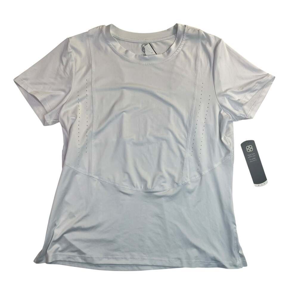 Daisy Fuentes Fit Athletic Performance Shirt Women’s Large White NWT